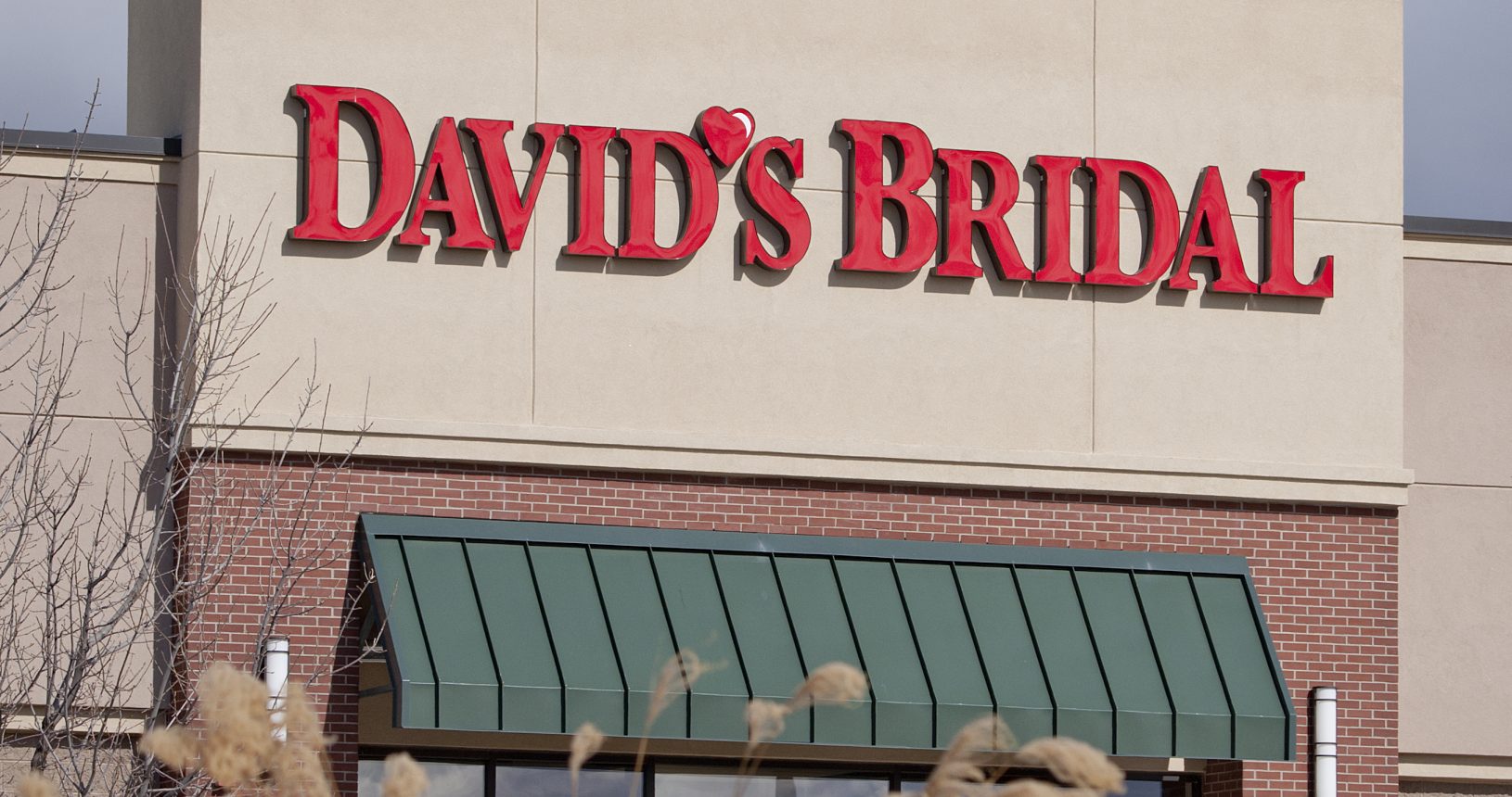 A building with the name of david 's bridal on it.